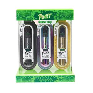 Ooze Twist Slim Pen New 2.0 320mAh Adjustable Voltage Battery - Acrylic Display of 24 (MSRP $19.00 Each)