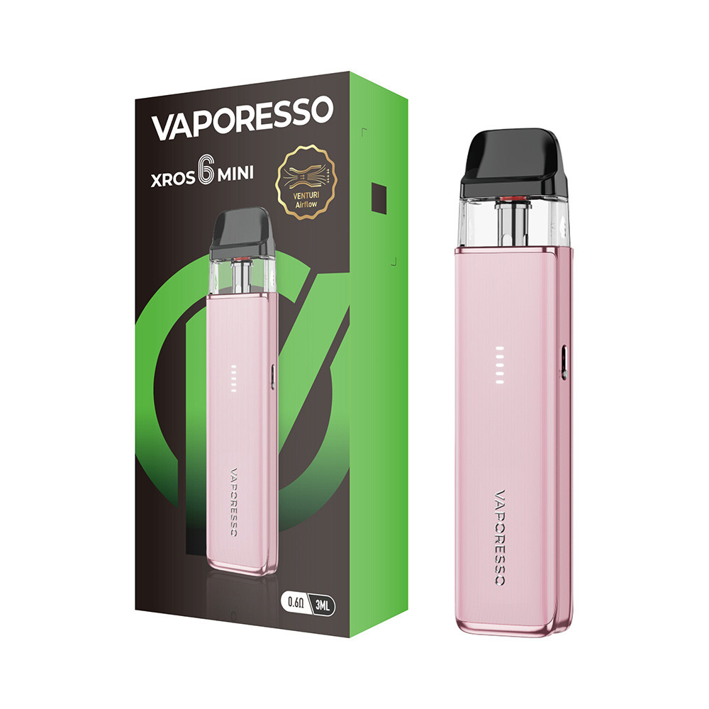 Vaporesso XROS 6 Mini 1600mAh Pod System Starter Kit With 3ML XROS Series Mesh Pod (MSRP $19.99)
