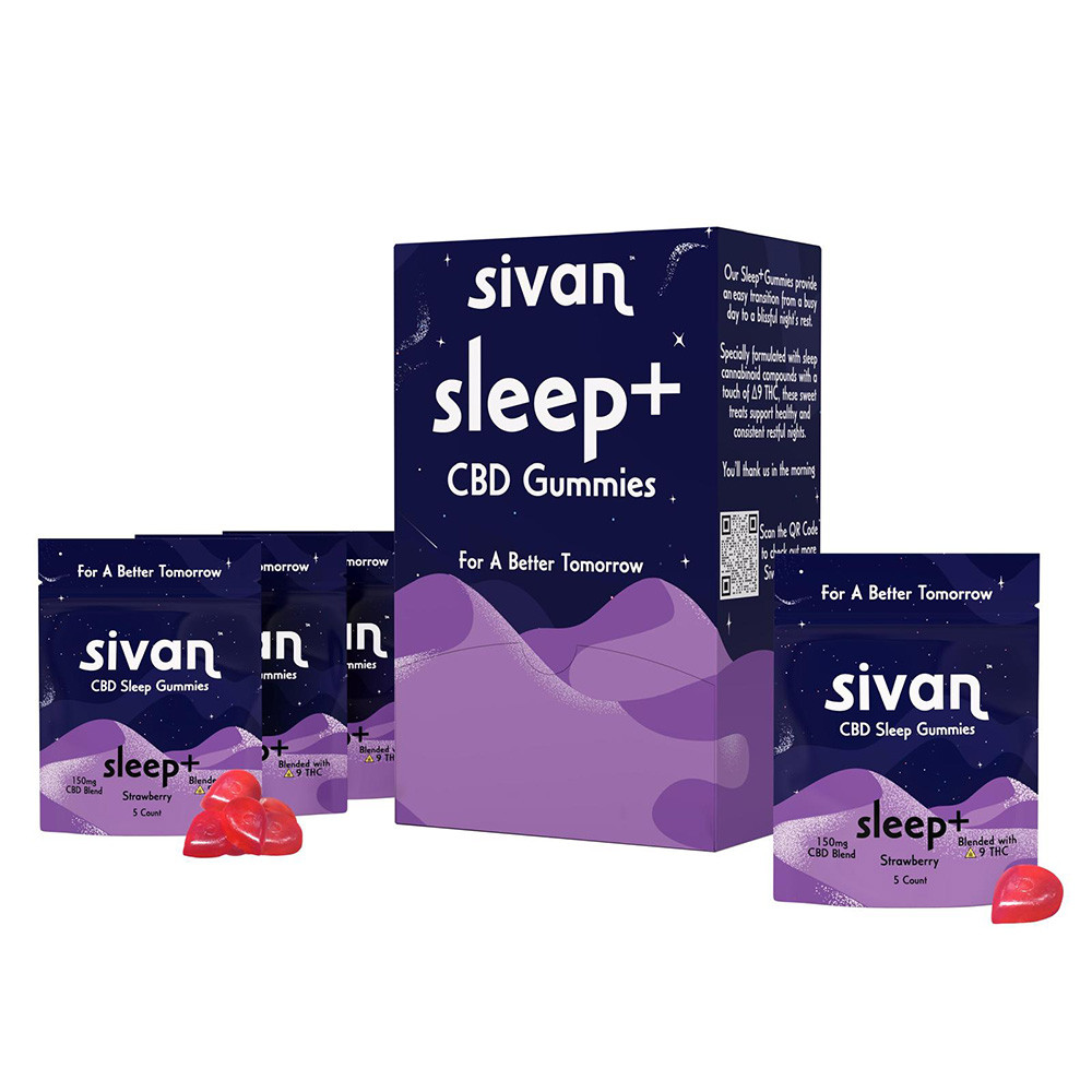Sivan THC + CBD Gummies - 5ct Pack - Display of 10 Packs (MSRP $9.99 Each)