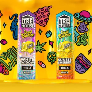 TRE House Liquid Budder Delta THC-A + Live Resin Disposable Vape Pen Device 2G - Display of 10