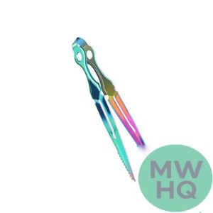 Zebra Smoke Metal Handle Tong - Assorted Colors