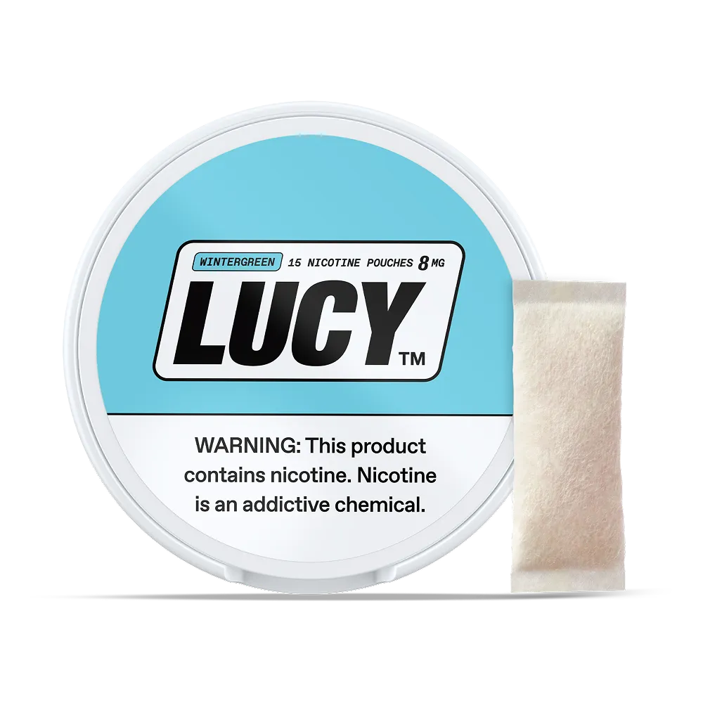 Lucy Slim Format Intelligent Nicotine Pouches - 15 Pouches Per Can - Pack of 5 Cans