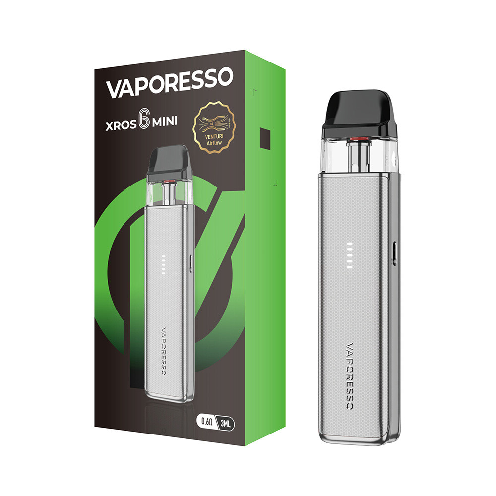 Vaporesso XROS 6 Mini 1600mAh Pod System Starter Kit With 3ML XROS Series Mesh Pod (MSRP $19.99)