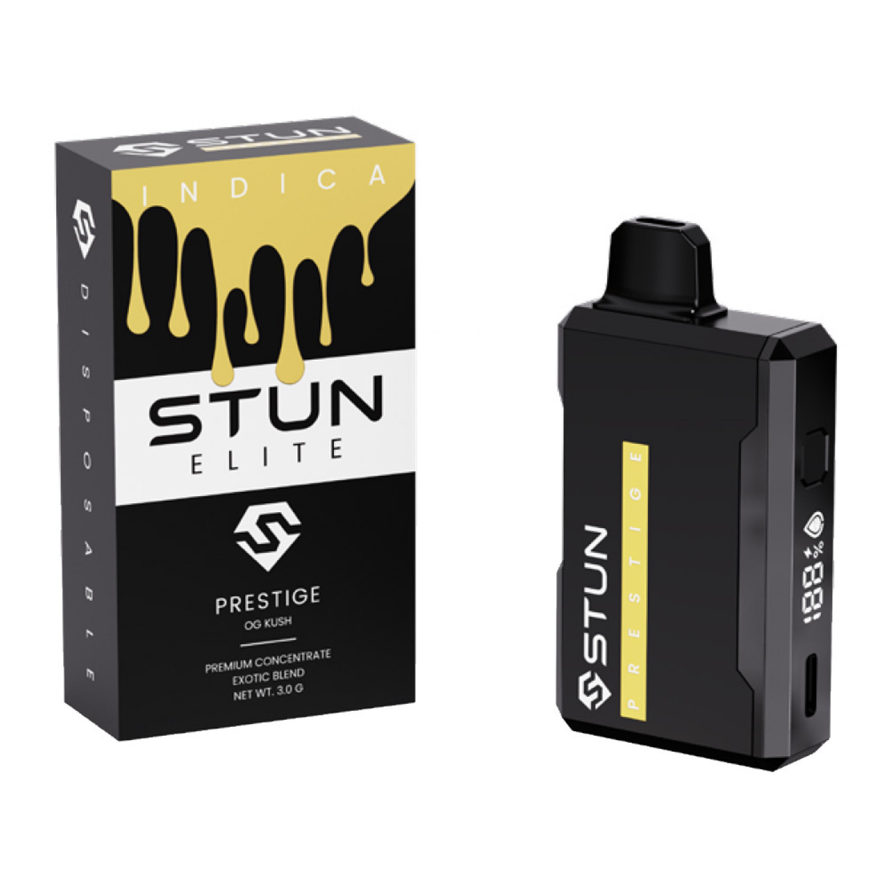 Stun Elite THC-A Exotic Blend Premium Concentrate Disposable Vape 3G - Display of 5