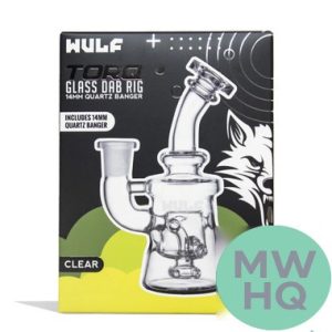 Wulf Mods Torq Glass Water Pipe Dab Rig With Quartz Banger - 190 Grams - 6.5 Inches