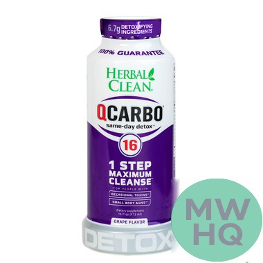 Herbal Clean QCarbo16 Mega Strength Cleansing Detox Formula 16oz