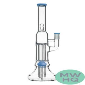 BoroTech Pillar Glass Bong Water Pipe Beaker Base With Tree Perc Designed By Calibear - 500 Grams - 12 Inches [GB239]