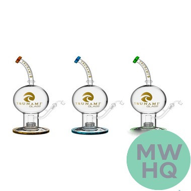 Tsunami Glass Water Pipe Shower Head Globe - 10.5 Inches - 511 Grams