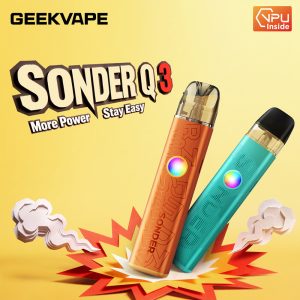 GeekVape Sonder Q 3 1750mAh Pod System Starter Kit With 3ML Refillable GeekVape Q Cartridge Pod (MSRP $16.99)