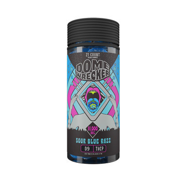 Dome Wrecker Powered By HiXotic Delta 9 + THCP Vegan Gummies 11000MG - 21ct Jar - Display of 6 Jars