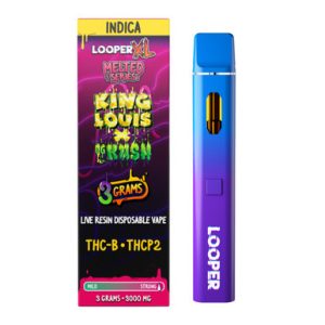 Looper XL Melted Series Live Resin THC-B + THCP2 Disposable Vape Device 3G - Display of 5