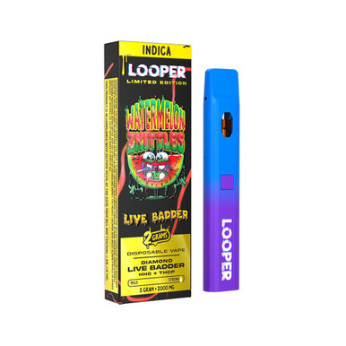 Looper Live Badder Delta THCA + HHC + THC-P Disposable Device 3G - Display of 5