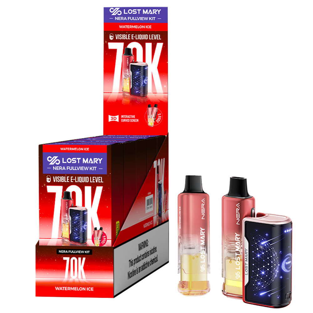 LOST MARY NERA Fullview Kit 70K Puffs 24ML Disposable Device - Display of 5 (MSRP $24.99 Each)