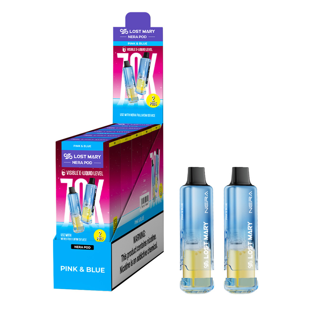 LOST MARY NERA 70K Puffs 24ML Disposable Pod Device - Display of 5 - TEXAS COMPLIANT (MSRP $16.99 Each)