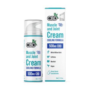 CBDfx 500mg Broad Spectrum CBD Muscle and Joint Cream Cooling Formula 50ML - 1.7 fl. oz.
