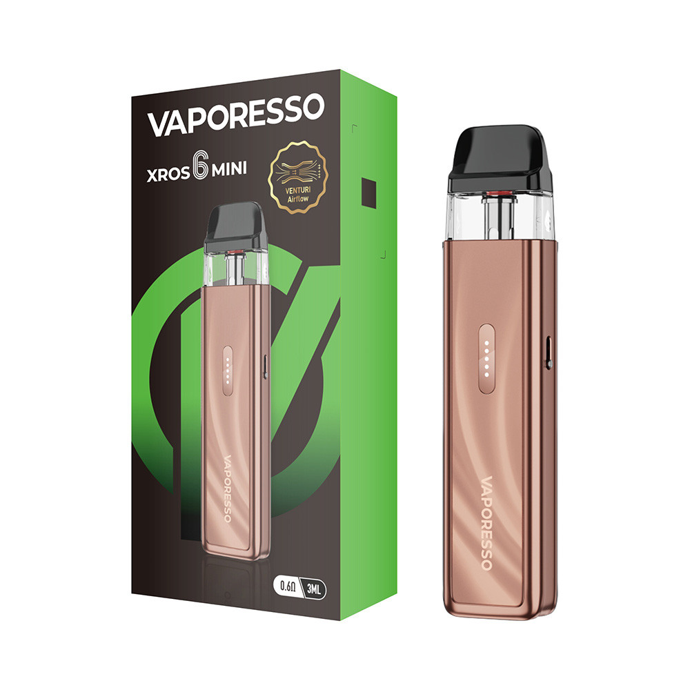Vaporesso XROS 6 Mini 1600mAh Pod System Starter Kit With 3ML XROS Series Mesh Pod (MSRP $19.99)
