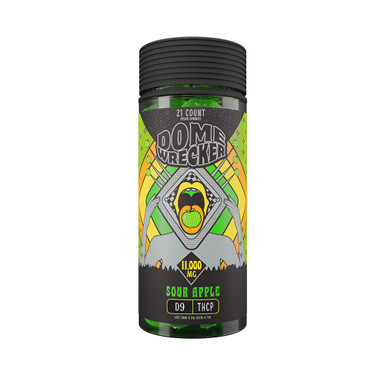 Dome Wrecker Powered By HiXotic Delta 9 + THCP Vegan Gummies 11000MG - 21ct Jar - Display of 6 Jars