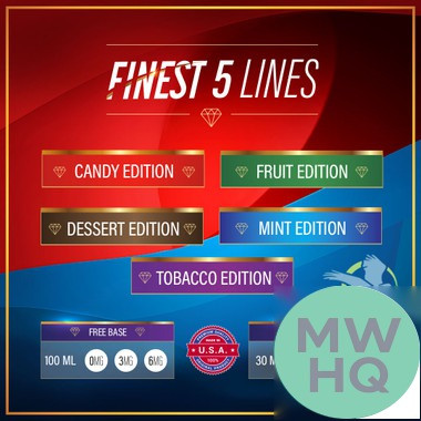 Finest Freebase Nicotine Premium E-Liquid 100ML