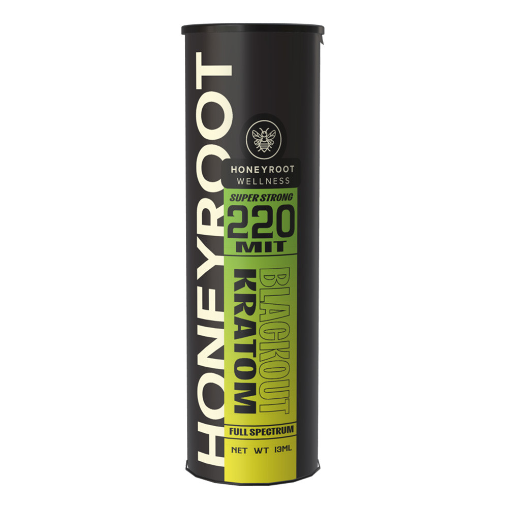 HoneyRoot Full Spectrum Kratom Shot 13ML - Display of 24 (MSRP $14.99 - $17.99 Each)