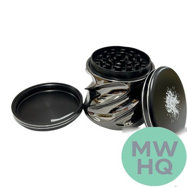 Shredder Extra Large Grinder Twister Metal - Style 41 - 75mm - 4 Part