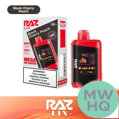 RAZ LTX 25K Puffs 16ML Disposable Device With Adjustable Airflow System & Mega HD Screen - Display of 5