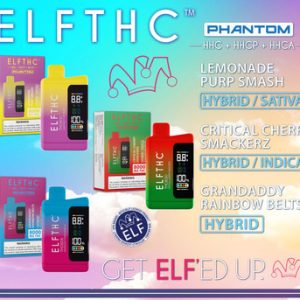 ELFTHC PHANTOM HHC + HHCP + HHCA Rechargeable Disposable With Digital Screen 8G - Display of 5