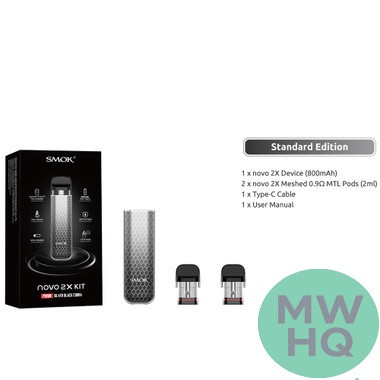 SMOK NOVO 2X 800mAh Pod System Starter Kit With 2 x 2ML Refillable Pods