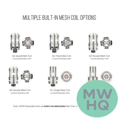 FreeMaxx GEMM 5ML Disposable Sub-Ohm Tank With G1 Coils - Pack of 2