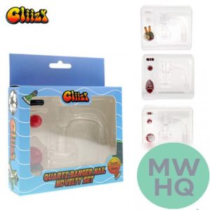 Gliizy Glass Quartz Banger Nail Novelty Set - 14MM Male - 90 Degree