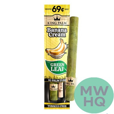 King Palm Green Leaf Mini Palm Tube Rolls 1G - Pack of 1 - Display of 30 Packs