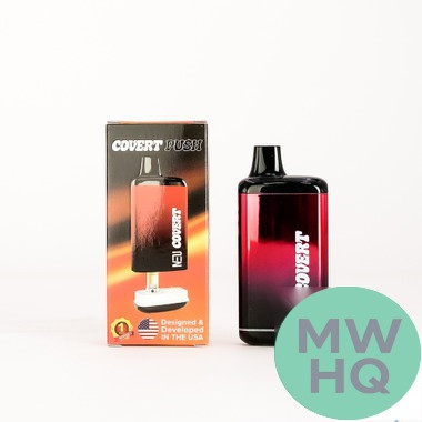 Neu Covert PUSH 650mAh Variable Voltage 510 Thread Rechargeable Cartridge Battery - Display of 6