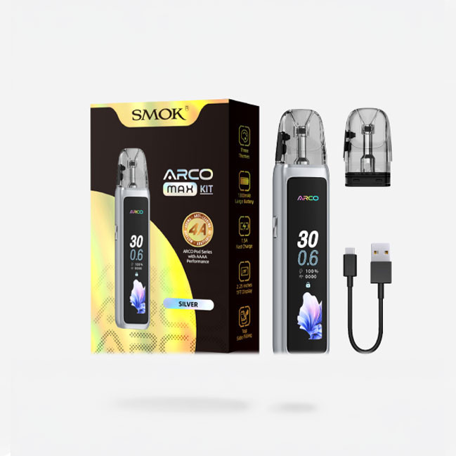 SMOK Arco Max 1300mAh Pod System Starter Kit With 2 x 3ML Refillable Arco Cartridge Pod