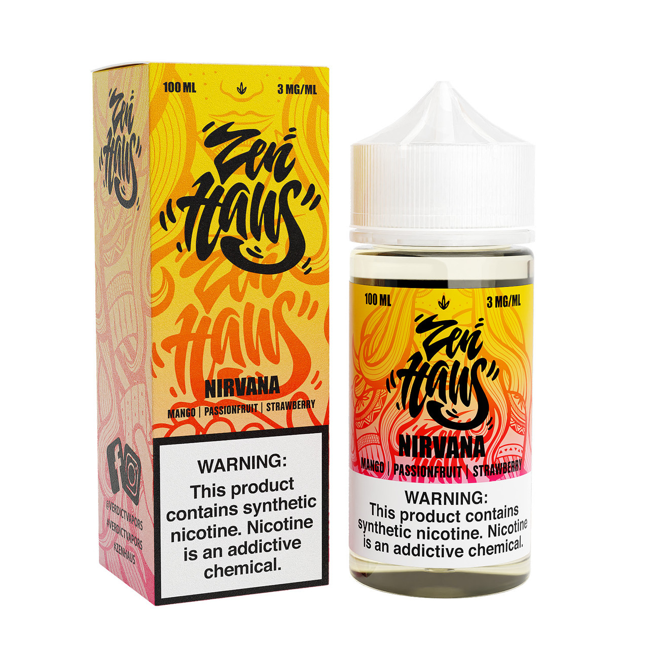 Zen Haus Synthetic Nicotine E-Liquid 100ML (MSRP $24.99)