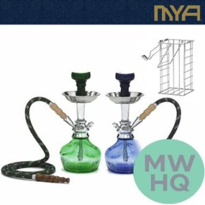 MYA Vento 14 Inch Single Hose Hookah With Wire Basket - Assorted Colors [255]