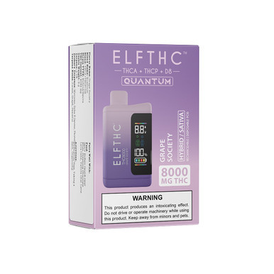 ELFTHC QUANTUM Delta 8 + THCA + THCP Rechargeable Disposable With Digital Screen 8G - Display of 5