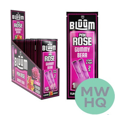 Bluum Stuff & Puff Wild Flower Rolls 1G - Pack of 2 - Display of 10 Packs