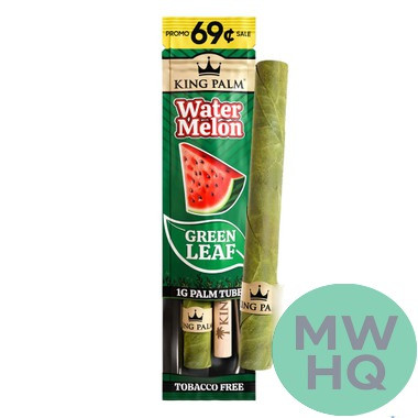 King Palm Green Leaf Mini Palm Tube Rolls 1G - Pack of 1 - Display of 30 Packs