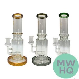 HB King Straight Water Pipe With Circ Perc - 650 Grams - 10 Inches - Assorted Colors [KD162]