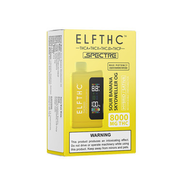 ELFTHC SPECTRE Delta THCA + THCX + THCJD + THCP + Liquid Diamond Infused Rechargeable Disposable With Digital Screen 8G - Display of 5