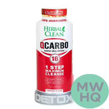 Herbal Clean QCarbo16 Mega Strength Cleansing Detox Formula 16oz