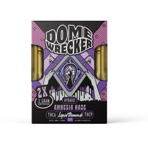Dome Wrecker Powered By HiXotic Delta THCA + Liquid Diamonds + THCP CDT 2 x 2G Vape Cartridge 4G - Display of 5