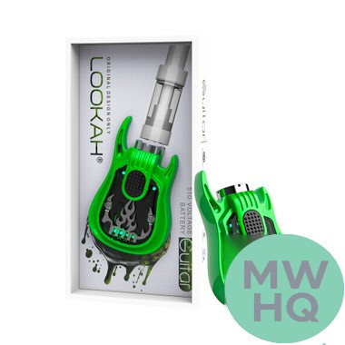 Lookah Guitar 350mAh VV 510 Cartridge Preheat Device Battery - Display of 5