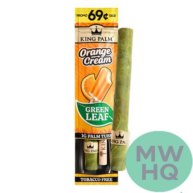 King Palm Green Leaf Mini Palm Tube Rolls 1G - Pack of 1 - Display of 30 Packs
