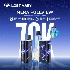 LOST MARY NERA Fullview Kit 70K Puffs 24ML Disposable Device - Display of 5 (MSRP $24.99 Each)