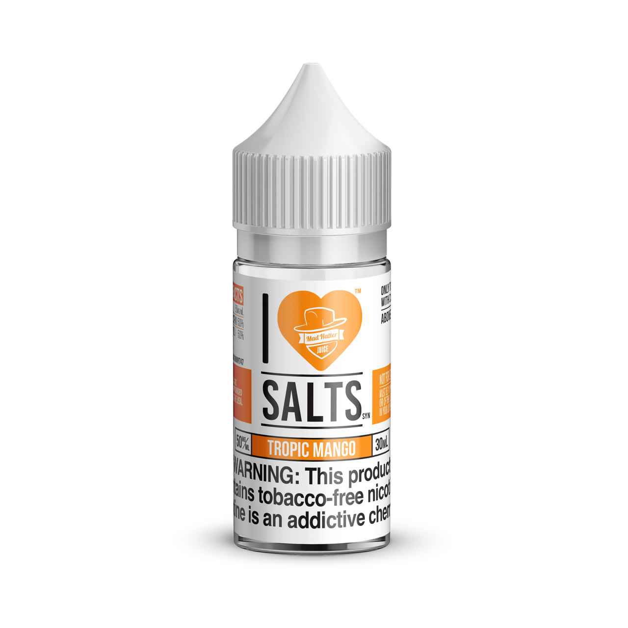 I Love Salts Synthetic Nicotine Salt E-Liquid By Mad Hatter 30ML