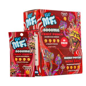 LIL' MFs Hero Dose Mushroom Extract Tablets 8000MG - 4ct Pack - Display of 10 Packs (MSRP $24.99 Each)