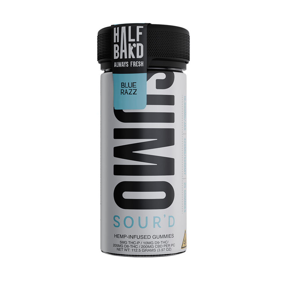 Half Bak'd Sumo Sour'd Collection THC-P + D9-THC + D8-THC + CBD Hemp Infused Gummies 10000MG - 25ct Jar (MSRP $32.00)