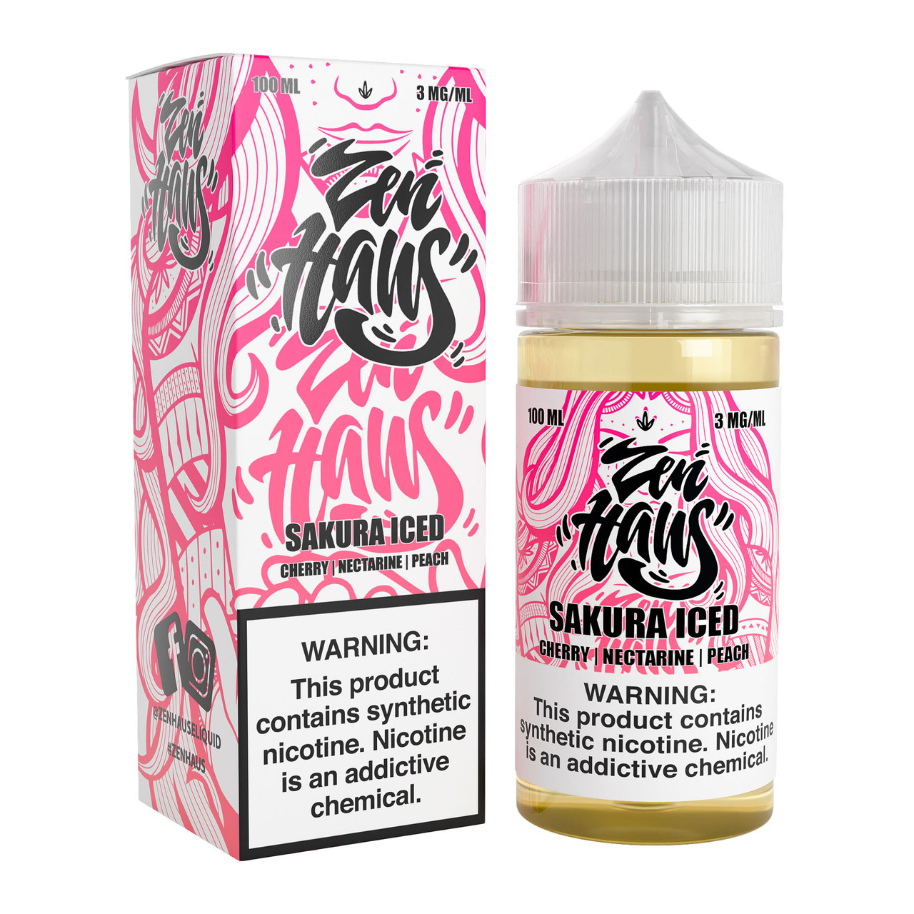 Zen Haus Synthetic Nicotine E-Liquid 100ML (MSRP $24.99)