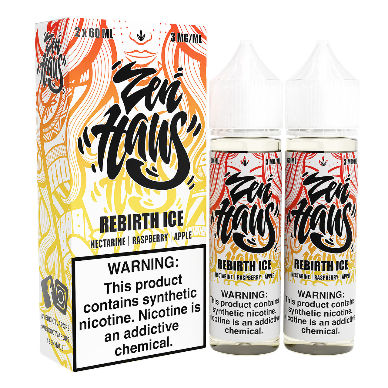 Zen Haus Synthetic Nicotine E-Liquid 120ML (2 x 60ML)