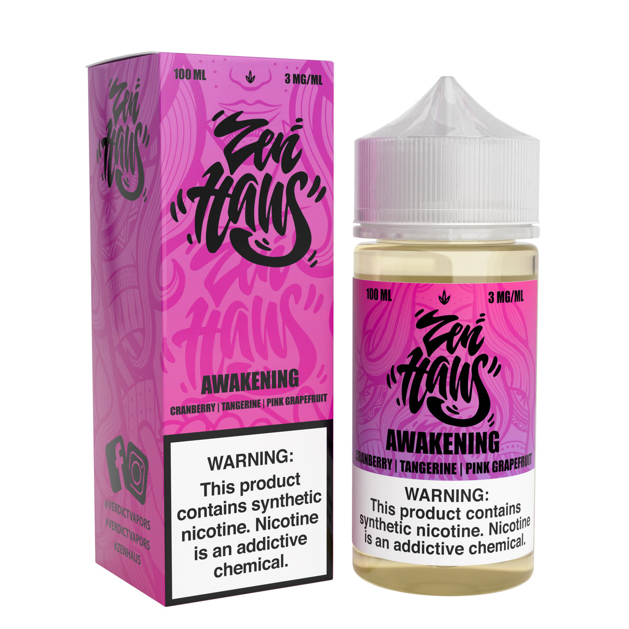Zen Haus Synthetic Nicotine E-Liquid 100ML (MSRP $24.99)